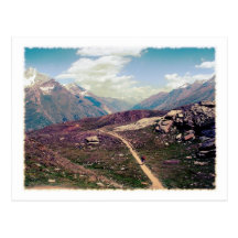 Vintage style Alpine View Postcard