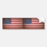 Vintage Style American Flag Patriotic Design Bumper Stickers