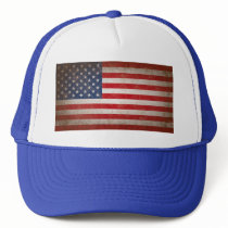 Vintage Style American Flag Patriotic Design Hats