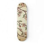 vintage style cherry blossom art skate board deck