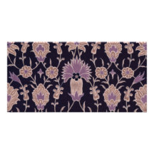 Vintage Style Floral Pattern Custom Photo Card