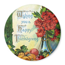 Vintage Style Happy Thanksgiving Magnet