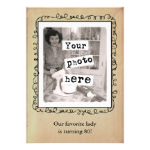 Vintage Style Photo Template Party Announcement