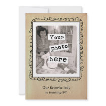 Vintage Style Photo Template Party Announcement