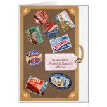 Vintage Suitcase Invitation Greeting Card