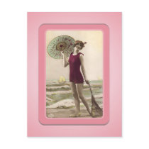 Vintage Sun Bather Beach Babes Postcard