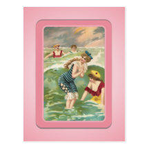 Vintage Sun Bather Beach Babes Postcard