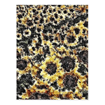 Vintage Sunflower Painting #1 - postcards