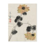 Vintage Sunflower Postcard