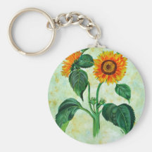 Vintage Sunflowers Keychain