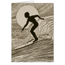 Vintage Surfing Card