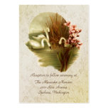 Vintage Swans Wedding enclosure cards Business Card Template