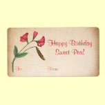 Vintage Sweat Pea Gift Labels labels