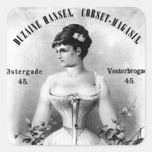 Vintage Swedish Corset Advertisement Stickers