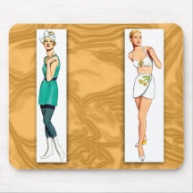Vintage Swimsuit Illustration Mousepad