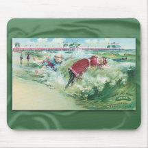Vintage Swimsuit Trade Card Mousepad