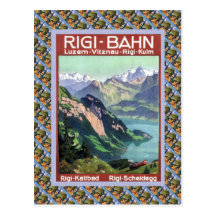 Vintage Swiss Railway Luzern Rigi Bahn Postcards