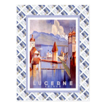 Vintage Swiss Railway Luzern Suisse Postcards