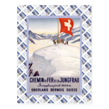 Vintage Swiss Raulway Jungfrau Jungfraujoch Postcards