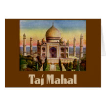 Vintage Taj Mahal Card