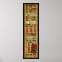 Vintage Take Me Out to the Ballgame Print
