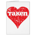 Vintage "Taken" Valentine's Day Heart Cards