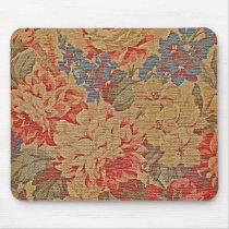 vintage tapestry floral pattern mouse pad