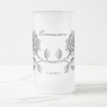 Vintage Tattoo Rose Groomsman Mug Favour