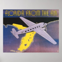 Vintage Tavel Poster, Florida from the Air