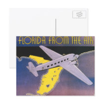 Vintage Tavel Poster, Florida from the Air Postcard