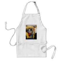 Vintage Taxi Cab Driver and Passenger Aprons