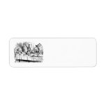 Vintage Tea Party; Alice, Hatter and March Hare Custom Return Address Labels