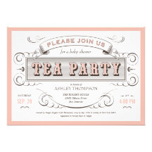 Vintage Tea Party Invitations