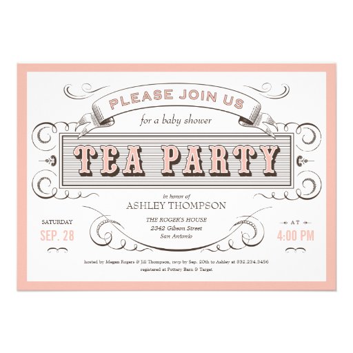 Vintage Tea Party Invitations at Zazzle.ca