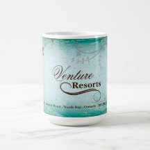 Vintage Teal Texture Vines Promotion Business Mug