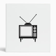 Vintage Television 3 Ring Binder
