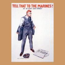 Vintage Tell that to the Marines Recruitment invitations