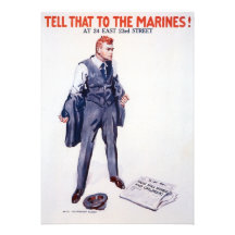 Vintage Tell that to the Marines Recruitment Personalized Invitations