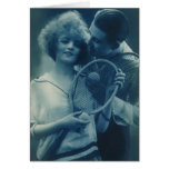 Vintage Tennis Love; Blue Tones cards