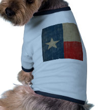 Vintage Texas Flag Dog Tee Shirt