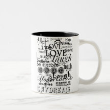 Vintage Text Life Advice Apparel and Gifts Coffee Mug