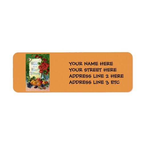Vintage Thanksgiving Art Labels
