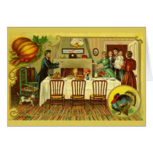 Vintage Thanksgiving Dinner Invitation/Card
