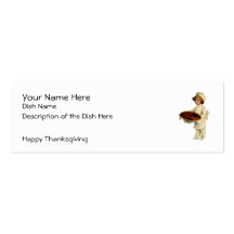 Vintage Thanksgiving Recipe Card Business Card Templates