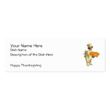 Vintage Thanksgiving Recipe Card Business Cards