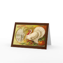 Vintage Thanksgiving Turkey Card