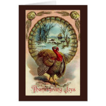 Vintage Thanksgiving Turkey Card