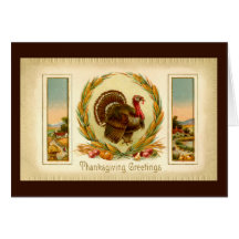 Vintage Thanksgiving Turkey Card