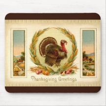 Vintage Thanksgiving Turkey Mousepad