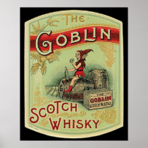 Vintage  "The Goblin " Scotch Whiskey Label